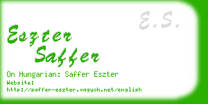 eszter saffer business card